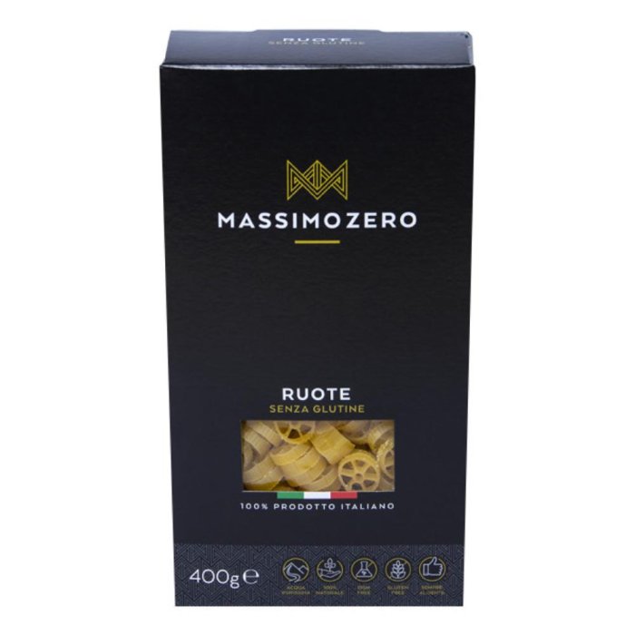 Massimo Zero Alimenti senza Glutine Ruote Pasta Secca 400 g