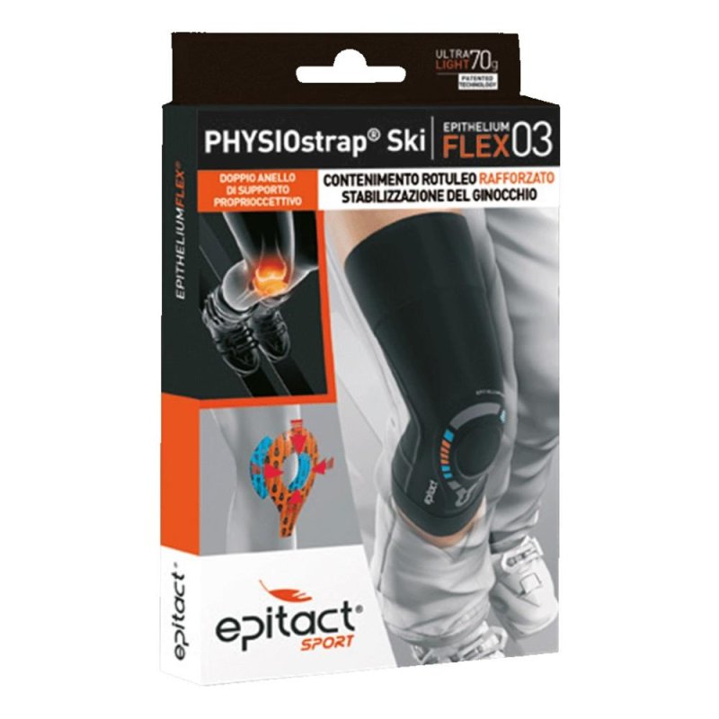 Epitact Sport Ginocchiera Physiostrap Ski Taglia M – Supporto Stabilizzante per Ginocchio per Sci e Attività Sportive