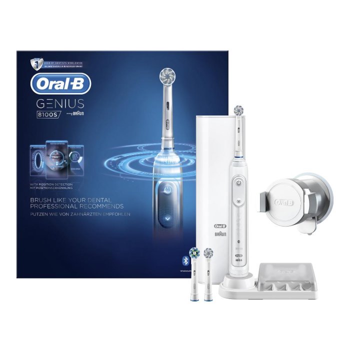 Oral-B Genius 8100 Ultrathin Spazzolino Elettrico Ricaricabile con Testine Ultrathin per Igiene Orale Profonda