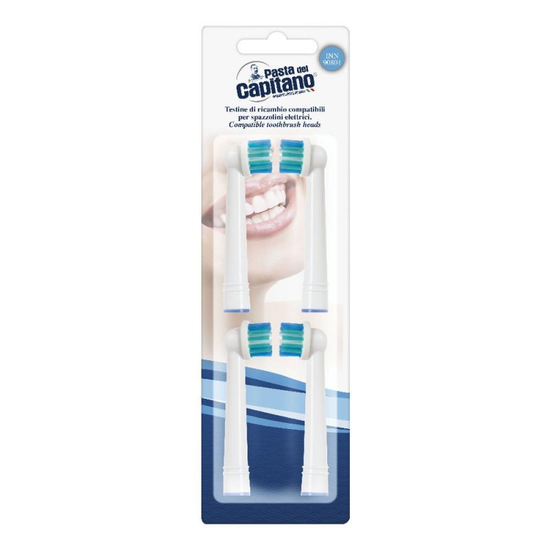 Innoliving Pasta del Capitano Salute ed igiene Dentale Testine di Ricambio Compatibili per Spazzolini Elettrici