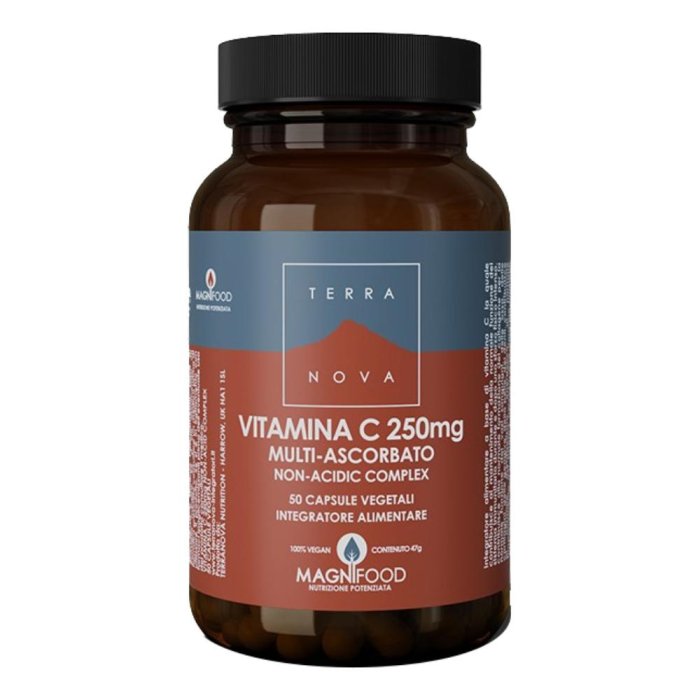 Terranova Vitamine - Vitamina C 250 mg Multi-Ascorbato Integratore 50 Capsule