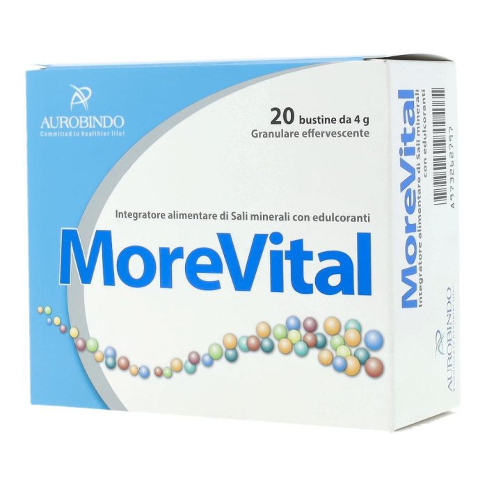Aurobindo Pharma MoreVital Integratore di Magnesio e Potassio 20 Bustine