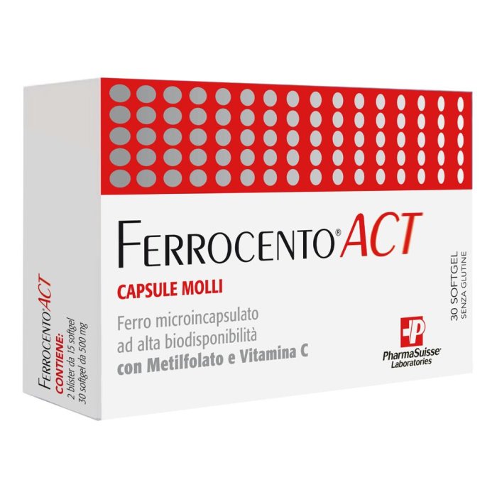 Pharmasuisse Laboratories Ferrocento Act 30 Capsule Molli