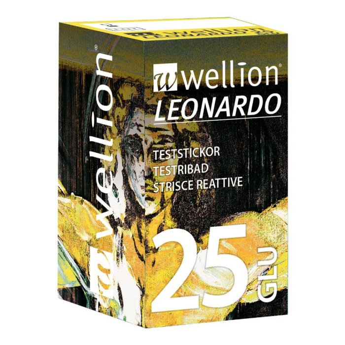 Med Trust Wellion Leonardo Strips Strisce Reattive Determinazione Glicemia 25 S