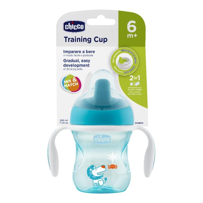 Chicco tazza training azzurra 6 mesi