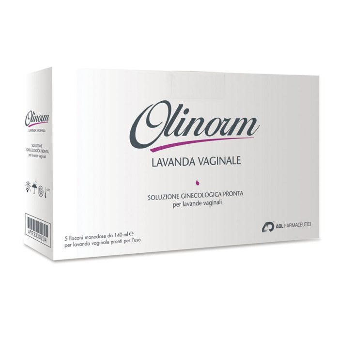 ADL Farmaceutici Olinorm Lavanda Vaginale, 5 Flaconi Monodose da 140ml