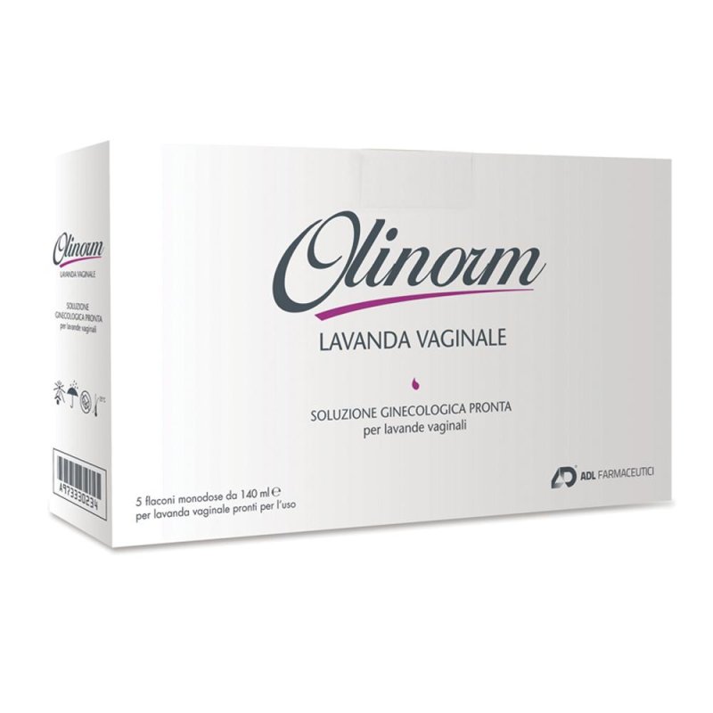 ADL Farmaceutici Olinorm Lavanda Vaginale, 5 Flaconi Monodose da 140ml