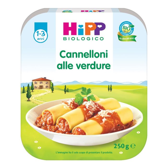 HiPP Cannelloni Bio alle Verdure 250 Grammi – Pasto Pronto Biologico per Bambini