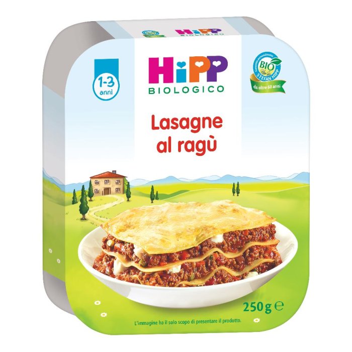 HiPP Lasagne al Ragù Bio per Bambini, Pasto Completo 12+ Mesi, 250 g
