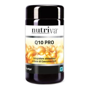 Nutriva Q10 Pro Integratore Alimentare al Coenzima Q10 in Softgel 30 Capsule