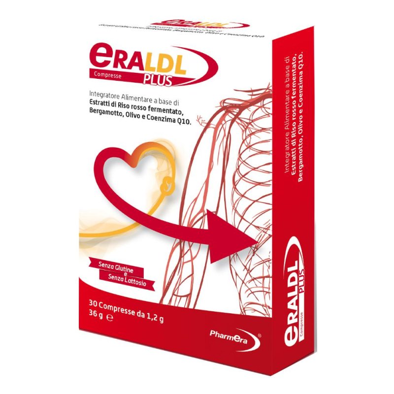 Eraldl Plus 36 g integratore con riso rosso fermentato, bergamotto e coenzima Q10