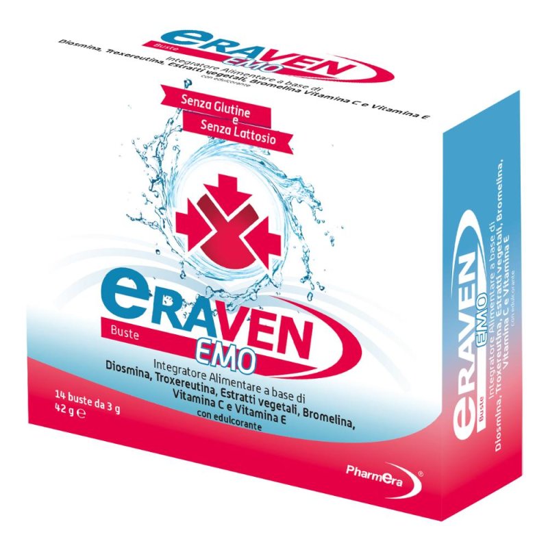 Eraven Emo Integratore per Microcircolo e Plesso Emorroidario 14 Bustine Orali