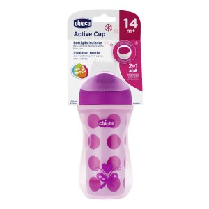 Tazza Activ rosa 14 mesi+ - tazza antigoccia per bambini con manici