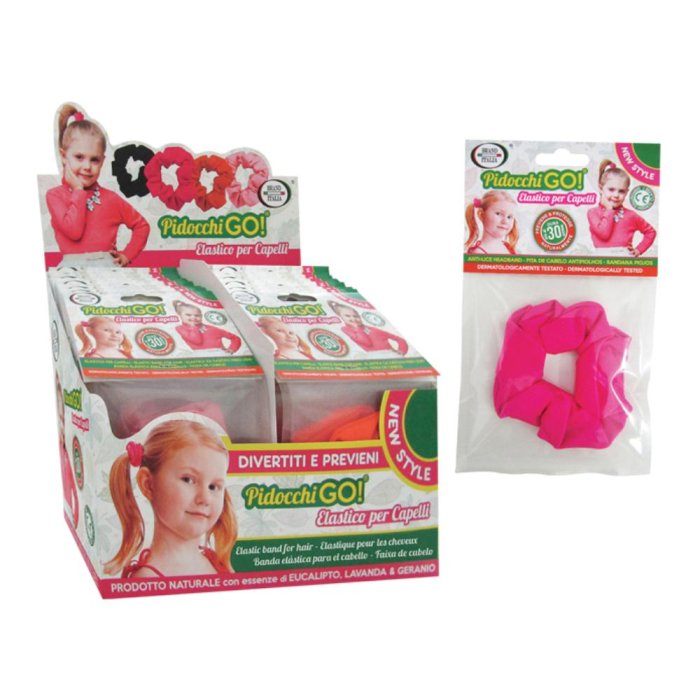 Elastico capelli Pidocchi Go - elastici trattati anti-pidocchi per bambini