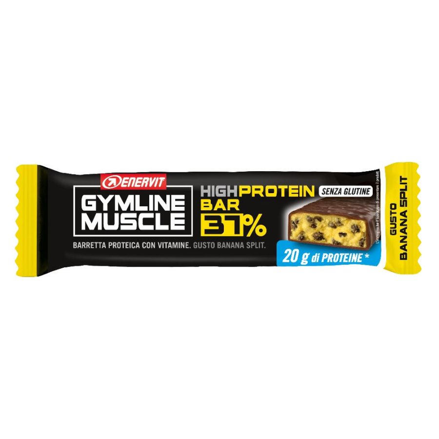 Enervit Gymline Muscle High Protein Bar 37% Banana Split 54 G Barretta Proteica Enervit Gymline Muscle High Protein Bar 37% Banana Split 54 G Barretta Proteica