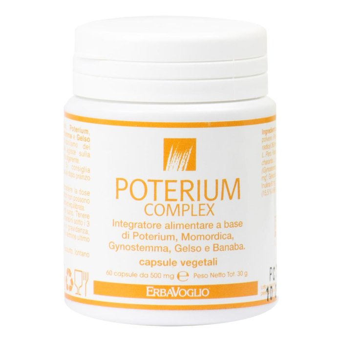 Poterium Complex 60 capsule - integratore a base di estratti vegetali per benessere gastrointestinale