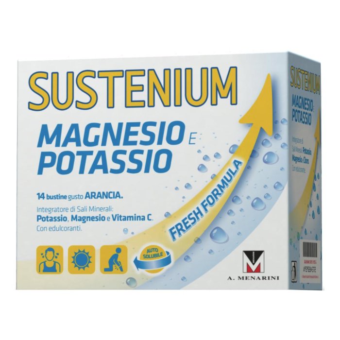 Sustenium Magnesio e Potassio integratore alimentare con aggiunta di Vitamina C 28 bustine