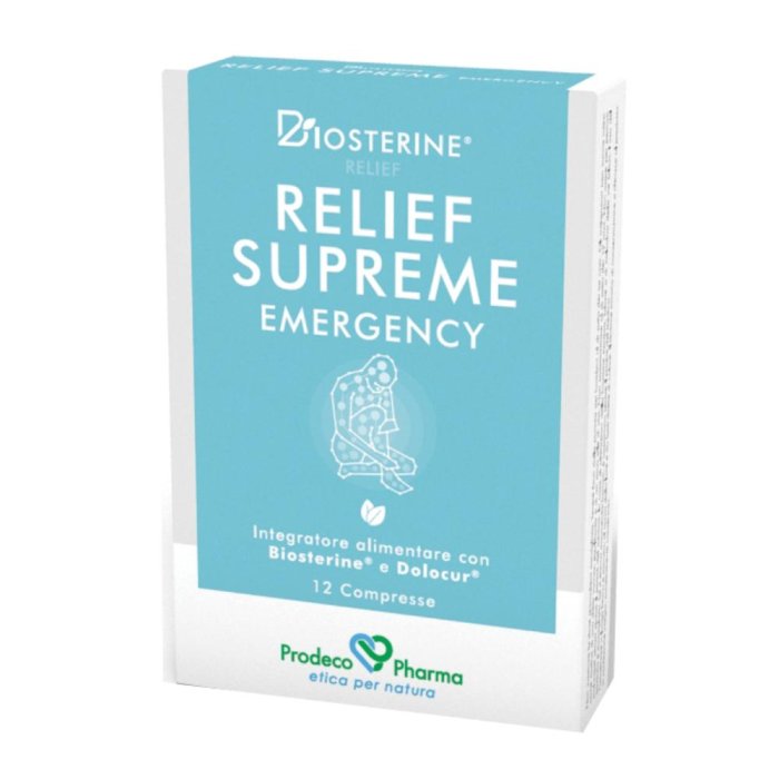 Biosterine Relief Supreme 12 compresse integratore per dolori e infiammazione