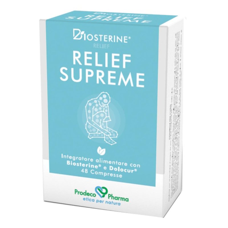 Biosterine Relief 48 Compresse Integratore Naturale per Gola, Vie Respiratorie e Difese Immunitarie