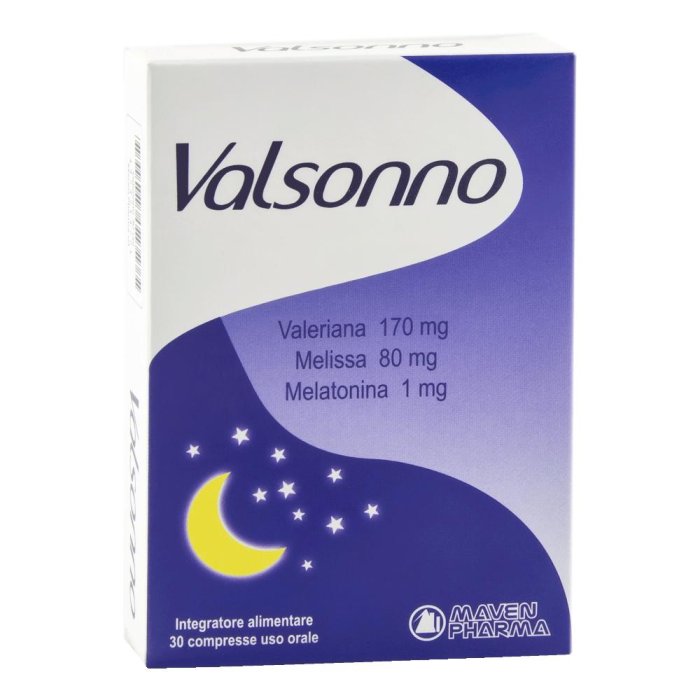 Valsonno 30 Compresse Integratore per Favorire il Sonno e il Rilassamento
