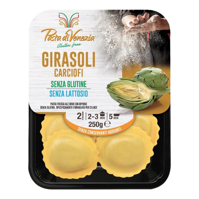 Pasta Venezia Girasoli ai Carciofi – Pasta Fresca Ripiena di Alta Qualità 250 g
