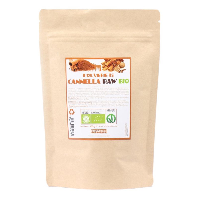 Cannella polvere bio 100 g - cannella biologica in polvere per tisane e dolci