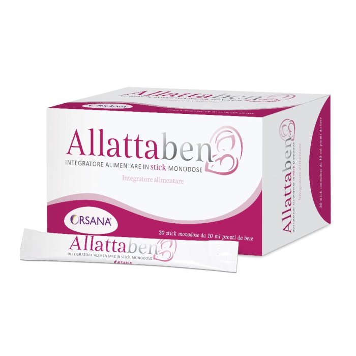 Orsana Allattaben Integratore Alimentare 20 Stick Monodose Da 10 ml