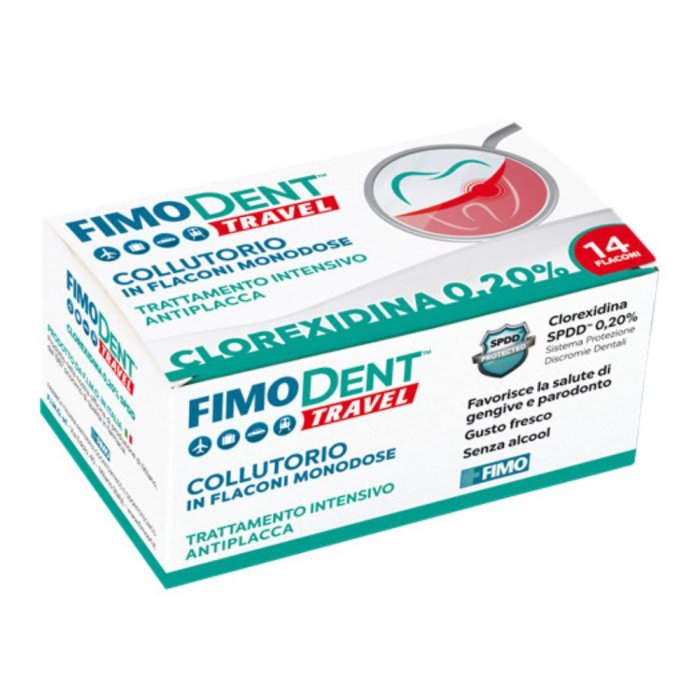 Fimo FimoDent Travel Collutorio Monodose Clorexidina 0,20% 14 Flaconi Da 10 ml