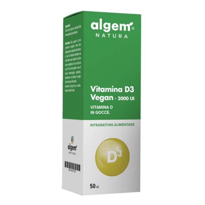 Algem Natura Vitamina D3 2000 Unità Internazionali in Gocce Integratore 50 ml