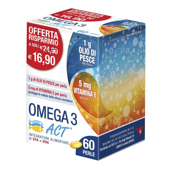 Act Omega 3 1 g Integratore Alimentare 60 Perle