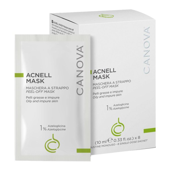 Acnell Mask Canova 8 bustine da 10 ml maschera viso purificante anti-imperfezioni