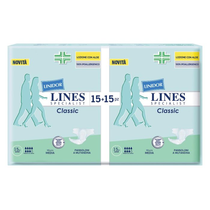 Fater Pannolone A Mutanda Lines Specialist Classic Super Mm 30 Pezzi