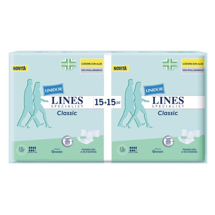 Fater Lines Pannolone A Mutanda Lines Specialist Classic Super Mg 30 Pezzi