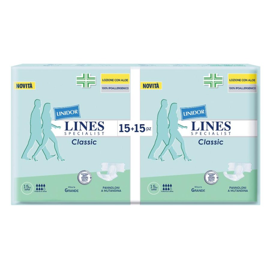 Fater Lines Pannolone A Mutanda Lines Specialist Classic Super Mg 30 Pezzi