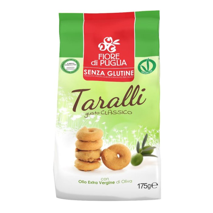 Fiore di Puglia Taralli Classici 175 Grammi Snack Salato Tradizionale Pugliese