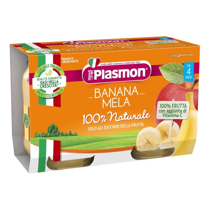 Plasmon (heinz Italia) Plasmon Omogeneizzato Banana/mela 2 X 104 G