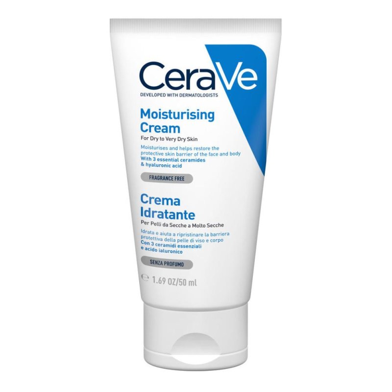 Cerave Crema Idratante viso e corpo per pelli secche 50ml Cerave Crema Idratante viso e corpo per pelli secche 50ml