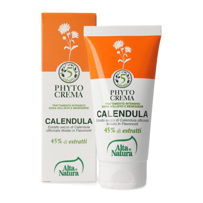 Phytocrema Calendula A Natura Crema Lenitiva Idratante con Calendula per Pelle Sensibile e Secca Viso e Corpo