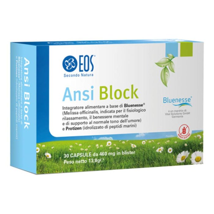 Eos Ansi Block Integratore Alimentare Relax e Buonumore 30 Capsule