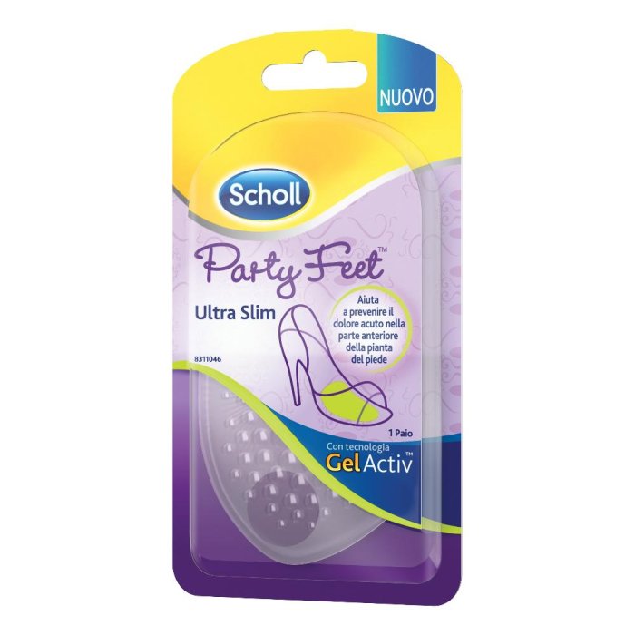 Scholl Party Feet Trattamento Dolore Ultra-Slim Mezza Soletta Morbido Gel