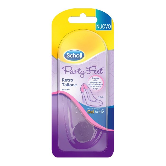 Scholl  Party Feet Trattamento Dolore Cuscinetto Retro Tallone Morbido Gel