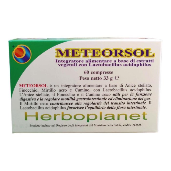 Meteorsol Integratore in Compresse 60 Pezzi – Benessere Intestinale e Riduzione del Gonfiore Addominale