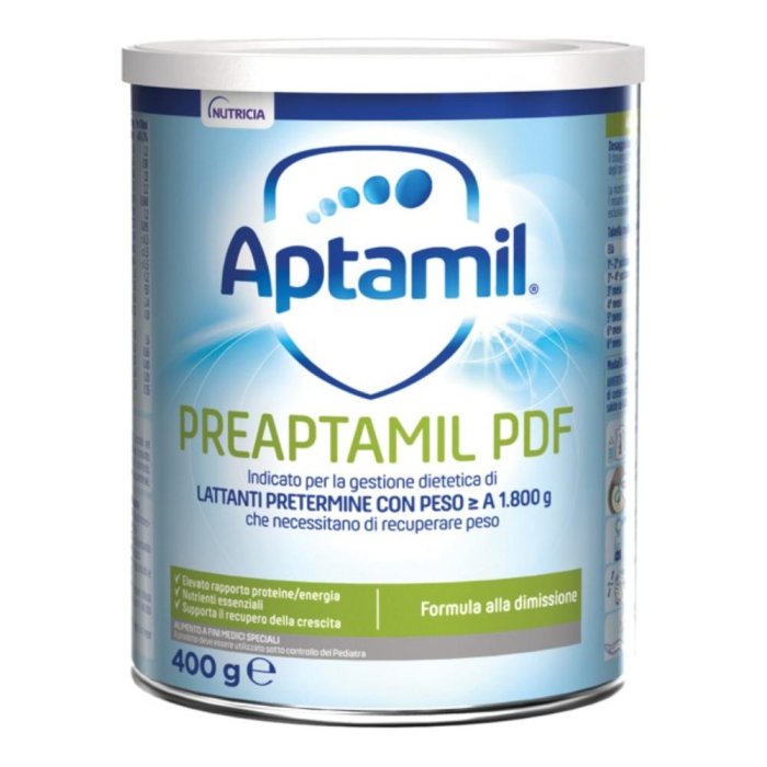 Preaptamil PDF Latte in Polvere per Neonati Prematuri 400 g Nutricia Formula Ipercalorica
