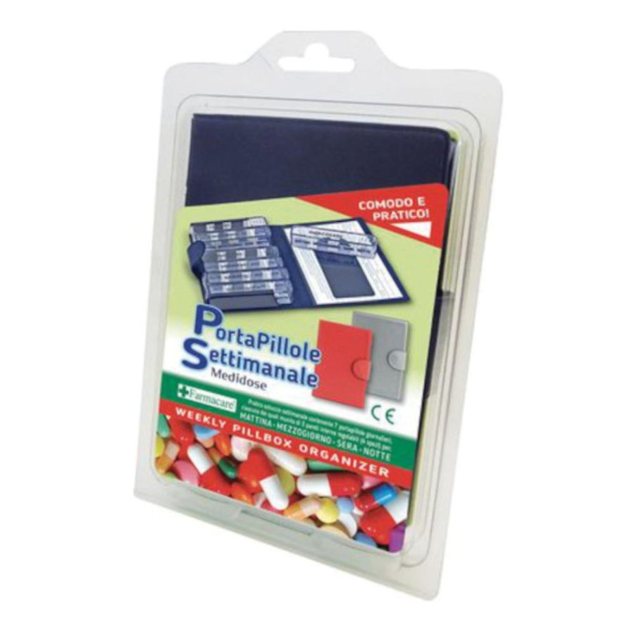 Portapillole Settimanale Medidos Rosso – Organizzatore di Compresse e Farmaci con Scomparti Giornalieri Portapillole Settimanale Medidos Rosso – Organizzatore di Compresse e Farmaci con Scomparti Giornalieri