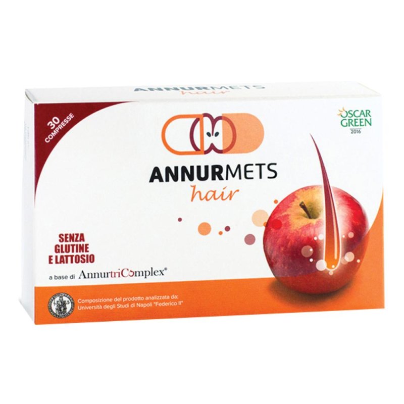 Annurmets Hair 550 Mg Integratore alimentare benessere capelli Confezione 30 Capsule