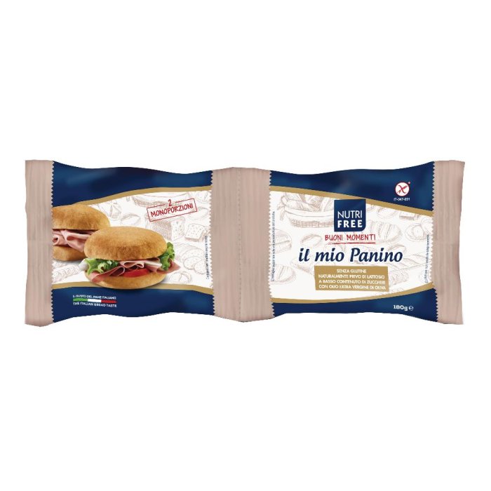 Nutri free Pane Il Mio Panino Senza Glutine 2 Confezione da 90g