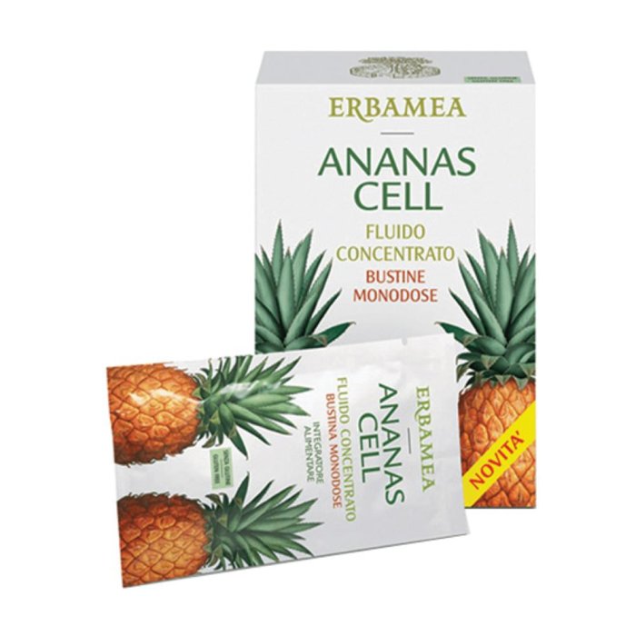 Ananas Cell Integratore Drenante Concentrato Anticellulite in Bustine – Con Ananas, 15 Pezzi