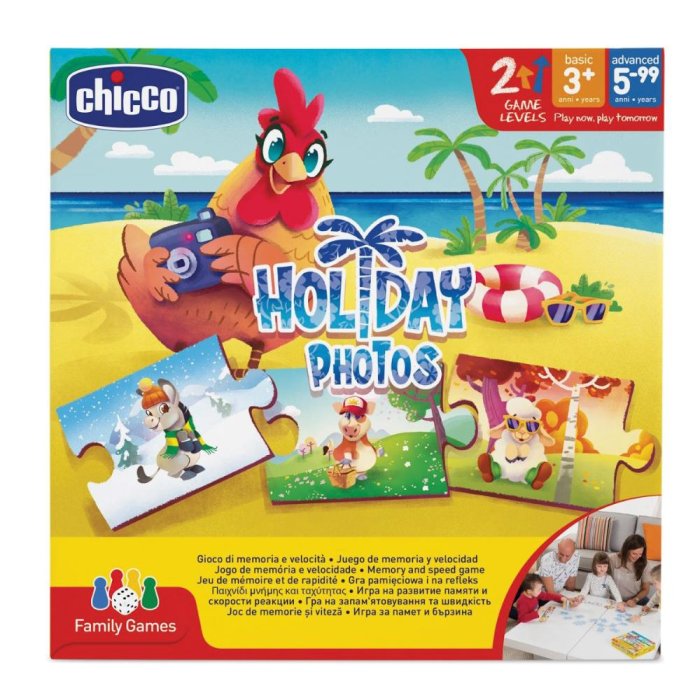 Chicco Gioco Holidays Photo - macchina fotografica giocattolo con luci e suoni per bambini
