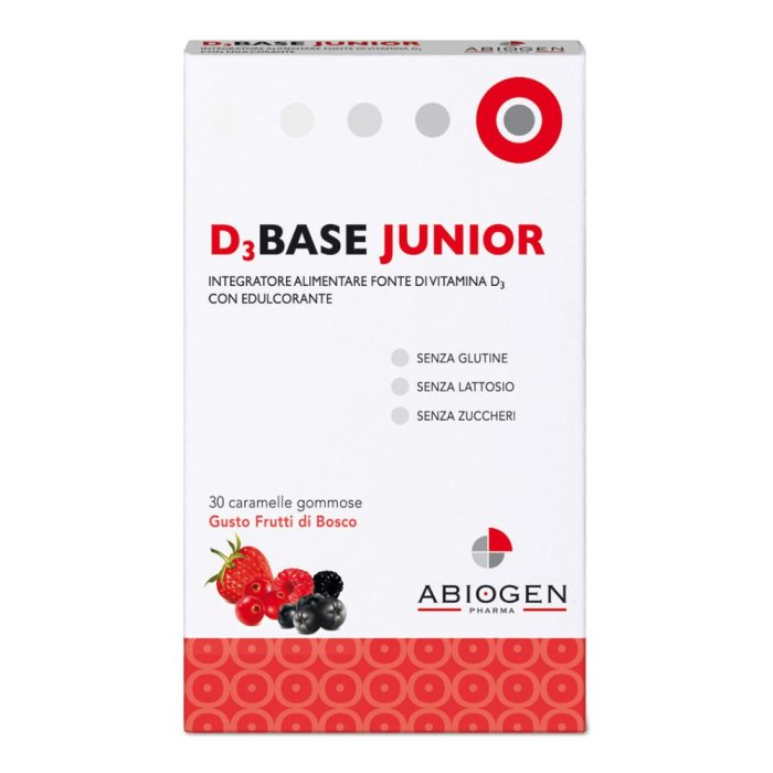 D3base Junior 30 Caramelle Gommose Frutti Di Bosco