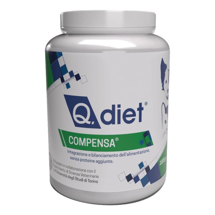 Q Diet Compensa Polvere Alimento Complementare Minerale Cani/Gatti 1000g